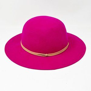 Millymook Fuchsia Pink Girls Wool Wide Brim Hat Size 54cm